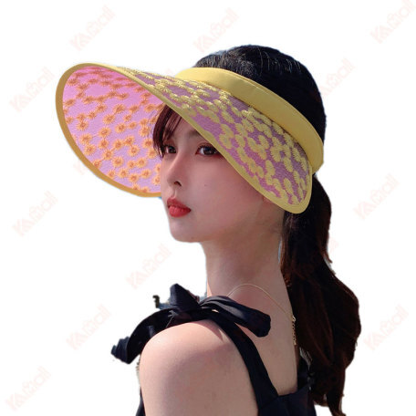 sun visor big brim hat womens